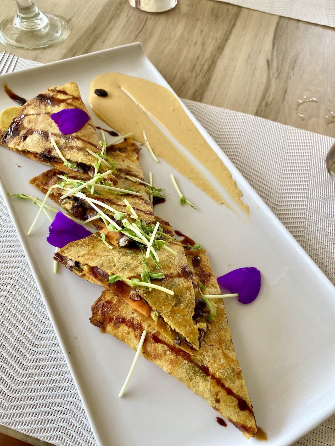 Plant-based menu at TRCR